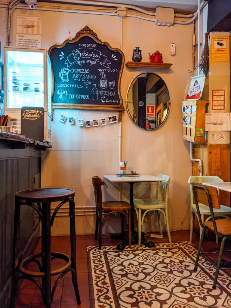 quirky interiors at palosanto in barcelona