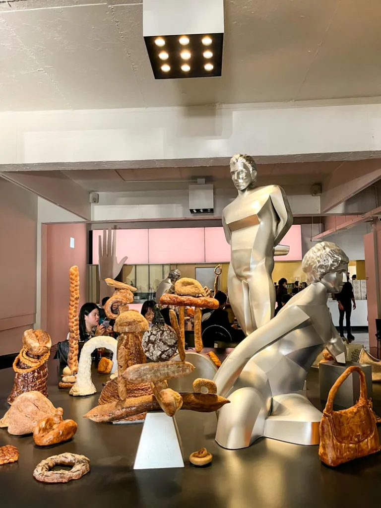 baked goodS shaped as items at the contemporary nudake bakery and coffee shop in seongsudong