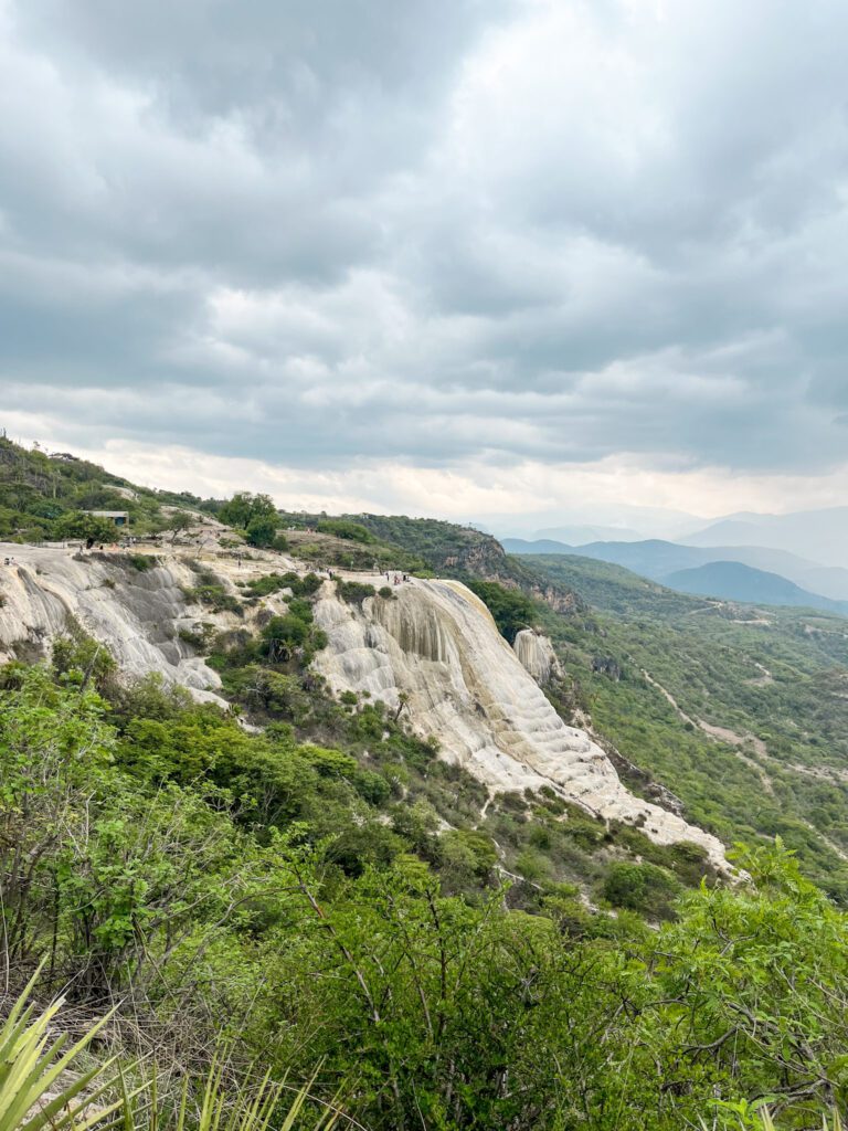 Petrified waterfalls at hierve el agua in Oaxaca