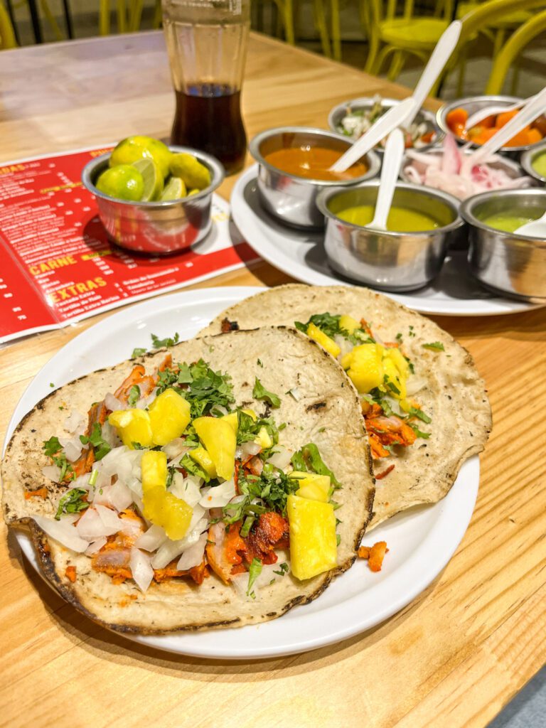 Al pastor tacos at Tacos Roy in Oaxaca City