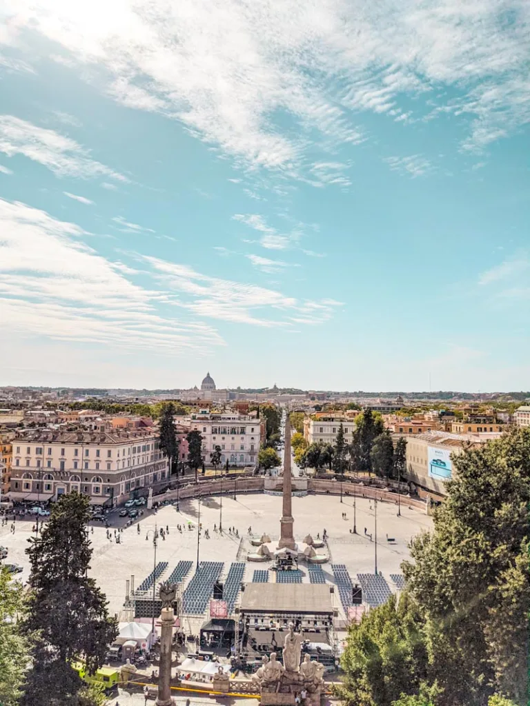 panoramic view of rome from Terrazza del Pincio