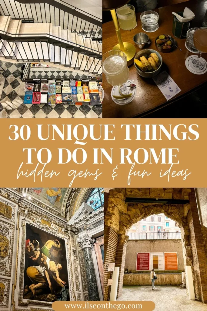 collage pinterest pin of unique things to do in rome