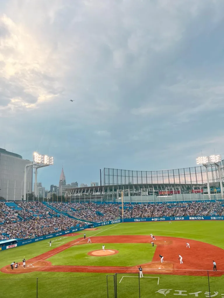 panoramic view of the tokyo yakult swallows baseball stadium