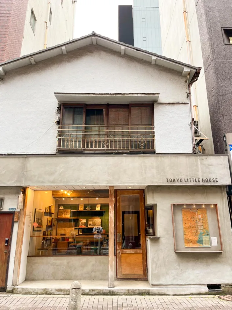 cute facade of a two-story old japanese house turned coffee shop in tokyo