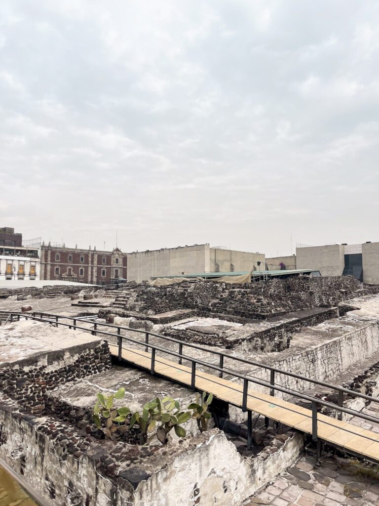 aztec ruins of templo mayor in mexico city