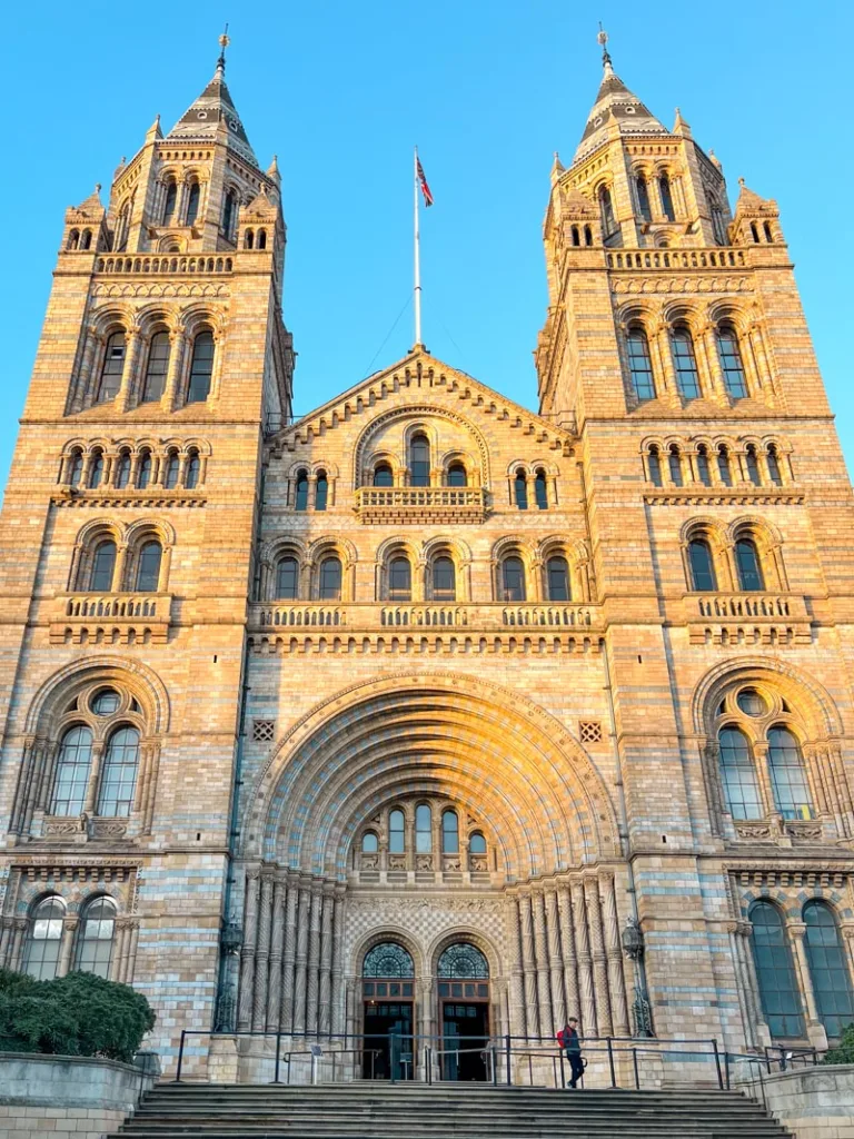 main entrance to the natural history museum in london