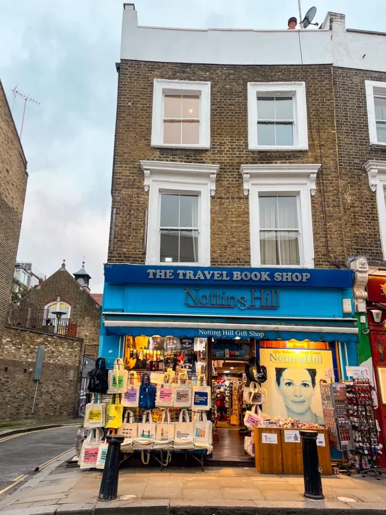 facade of the notting hill souvenir shop in london
