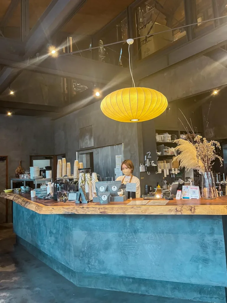 the coffee bar at coffee camp in hakone
