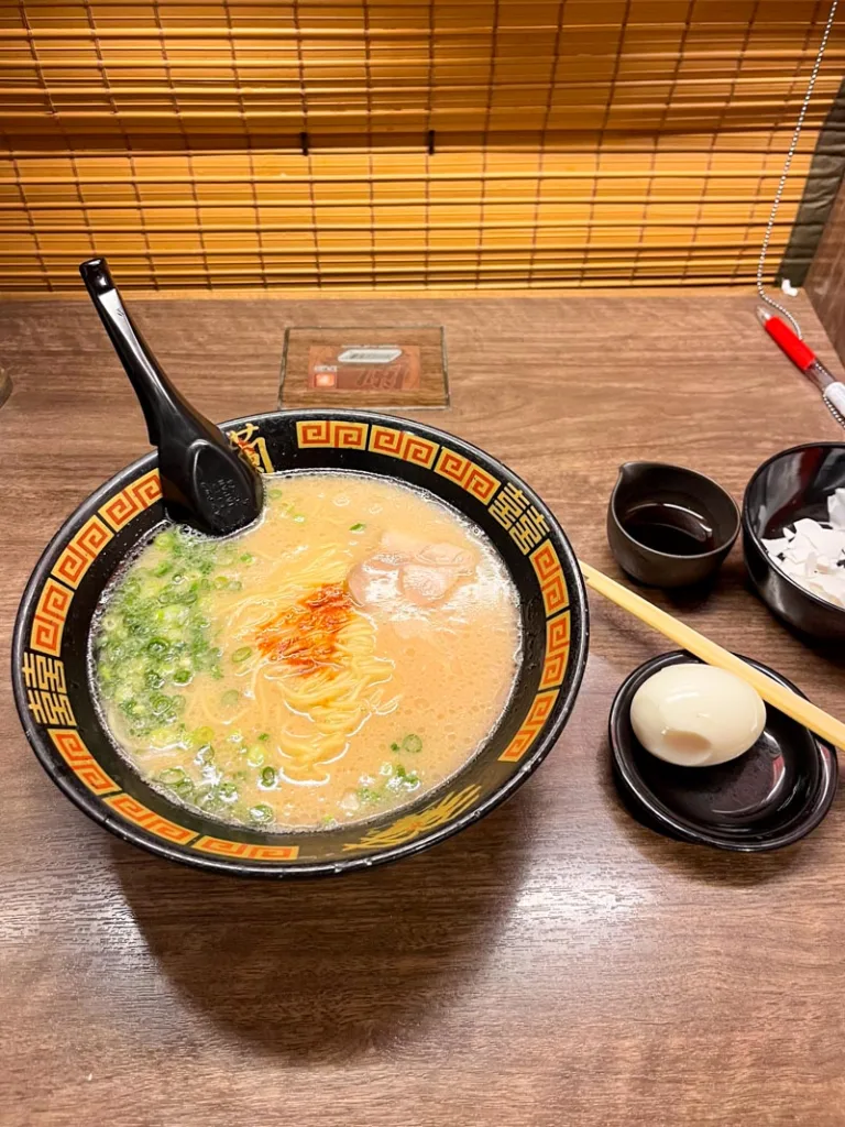 A bowl of tonkatsu ramen at Ichiran, a japanese classic 