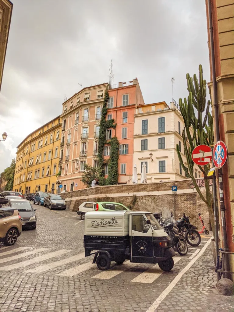 Cute streets of Monti neighborhood in Rome