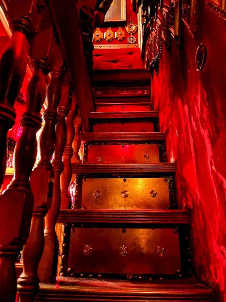 Tiny staircase of Piano Bar at Shibuya’s Nonbei Yokocho