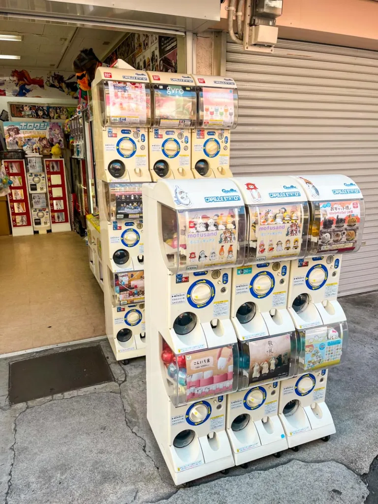 Gachapon machines in Nipponbashi Denden Town