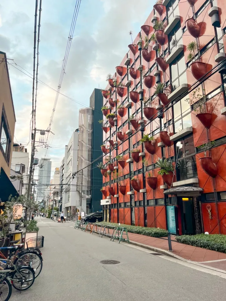 Interesting buildings in Shinsaibashi Osaka, one of the best places to stay in Osaka