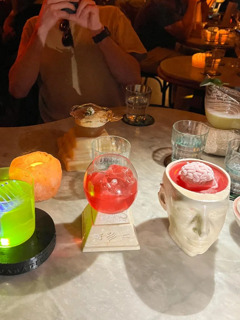 creative looking cocktails at paradiso bar in barcelona