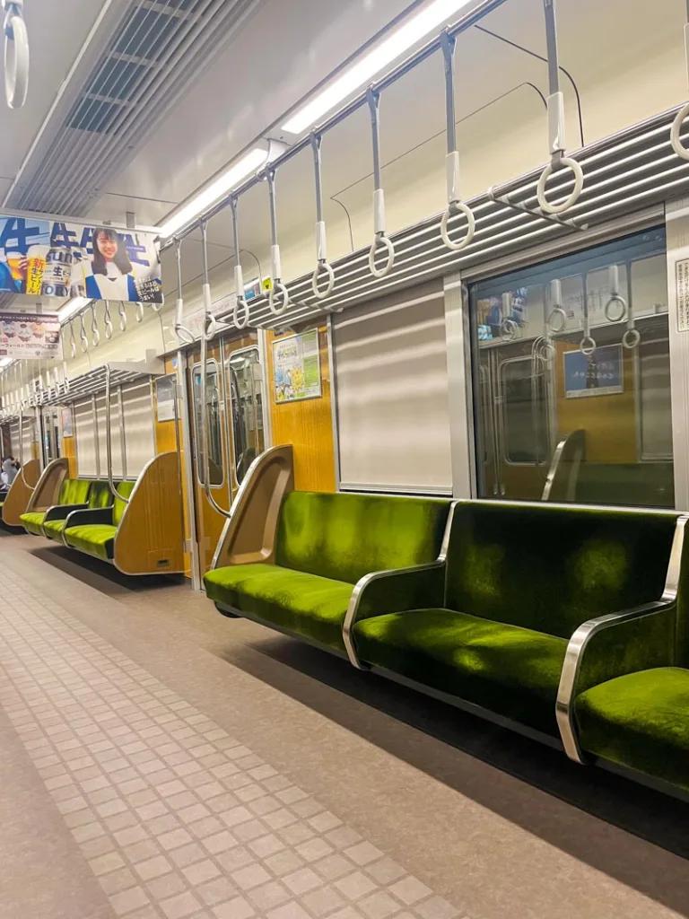 retro looking metro wagon in osaka japan