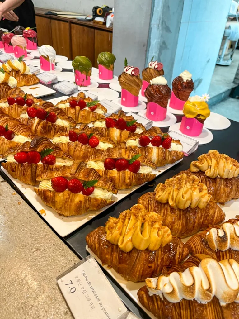 decadent looking croissants at salt 24 in the bukchon hanok village in seoul