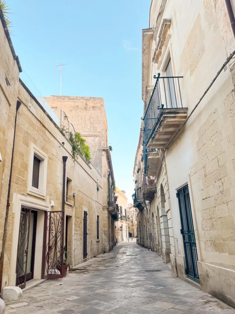 cream-colored street in lecce