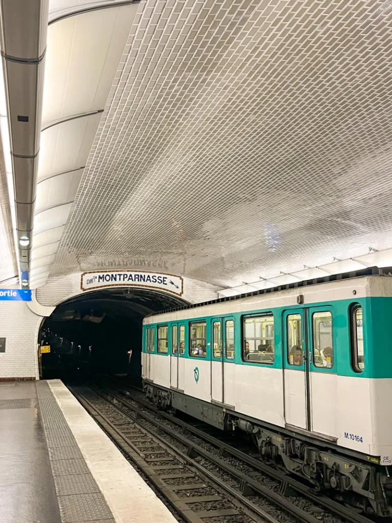 White-tiled Montparnasse station in Paris