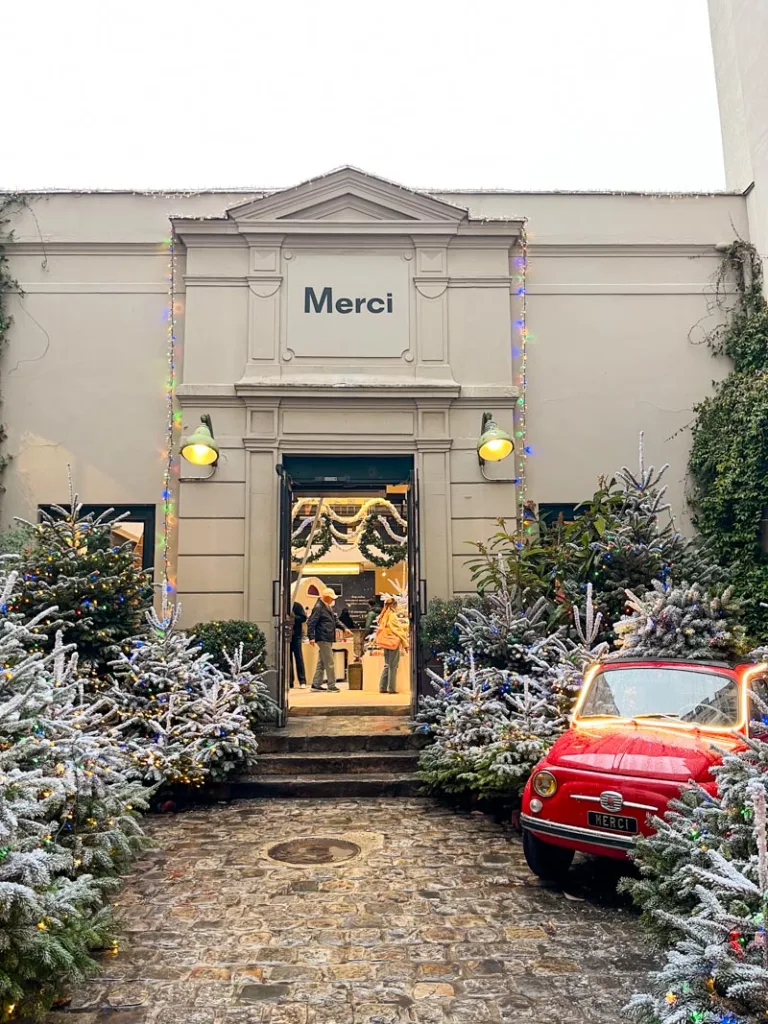 facade of Merci boutique shop in le marais, paris