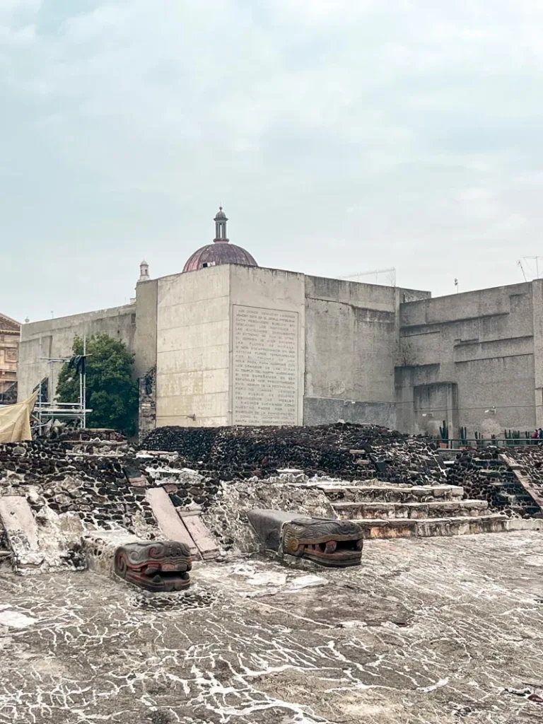 ruins of templo mayor in mexico city downtown