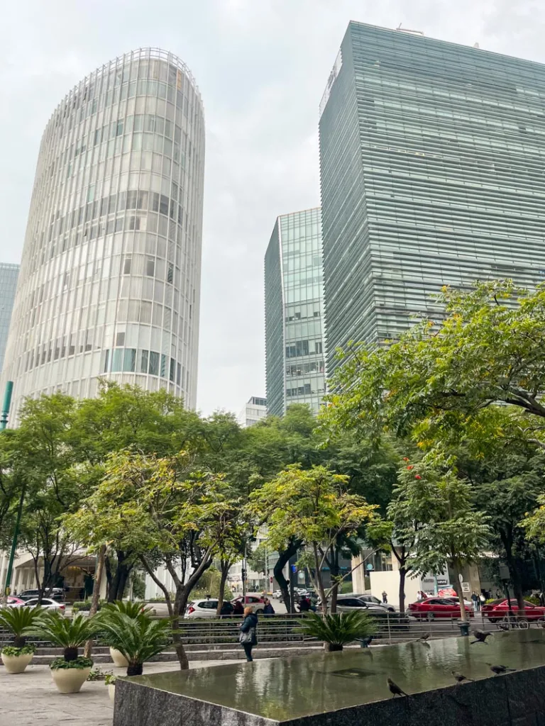 modern skyscrapers in polanco, mexico city
