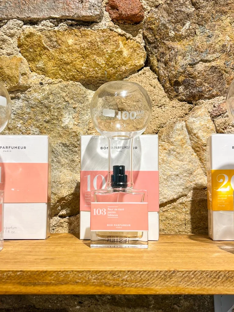 perfume 103 from bon parfumeur on display on a shelf