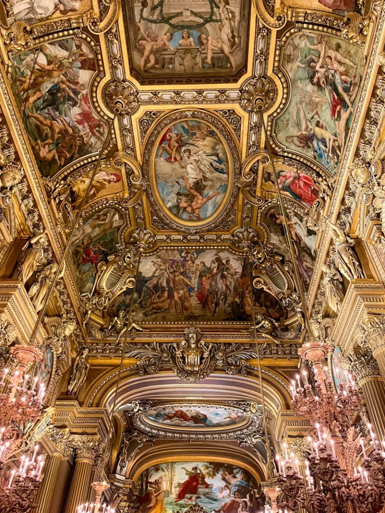 opulent ceiling at opera garnier