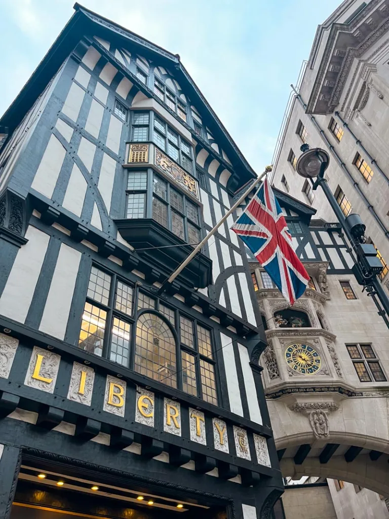 tudor-style facade of liberty shop in london