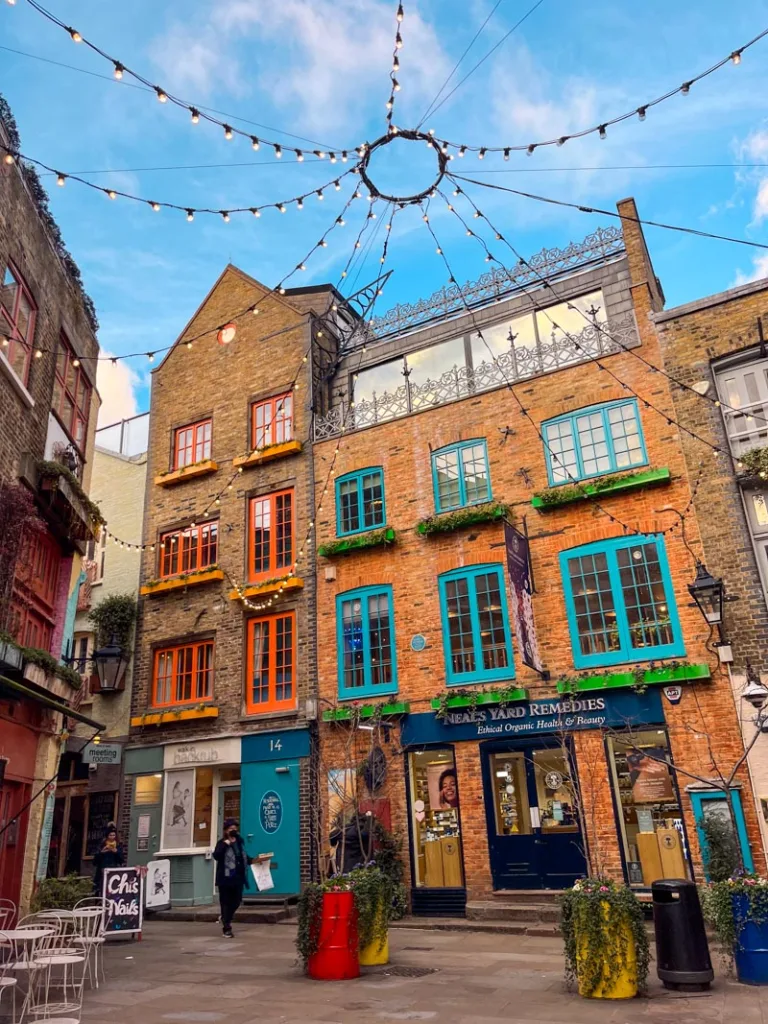 Colorful neils yard in covent garden london