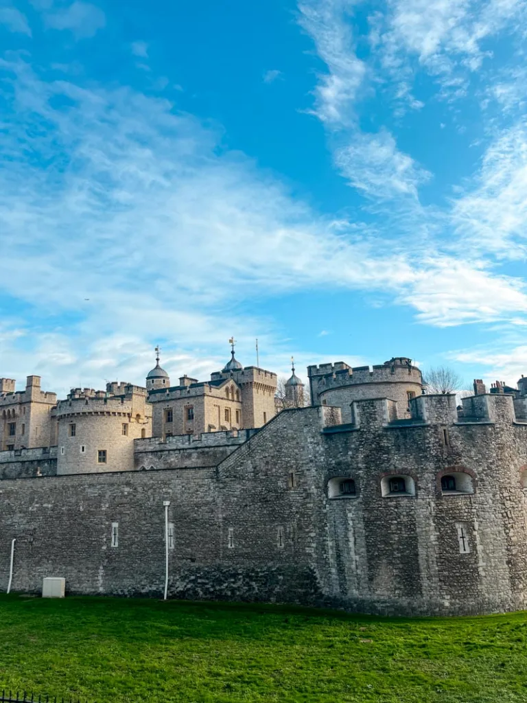 view of the tower of london on a sunny day