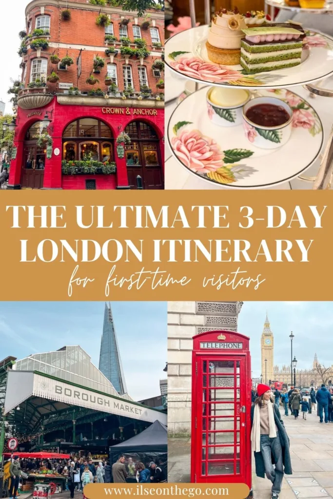 pinterest pin with photo collage of london
