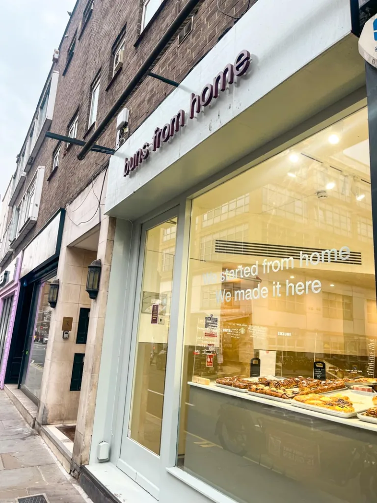 facade of a buns from home shop in london